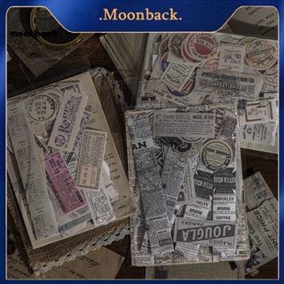 &lt;moonback&gt; ฉลากกระดาษ สไตล์โบราณ ติดทนนาน สําหรับตกแต่งสมุดไดอารี่ 166 ชิ้น ต่อชุด