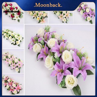 &lt;moonback&gt; ดอกไม้ปลอม ใช้ซ้ําได้ เป็นมิตรกับสิ่งแวดล้อม สําหรับตกแต่งบ้าน สวน งานแต่งงาน 18 ชิ้น