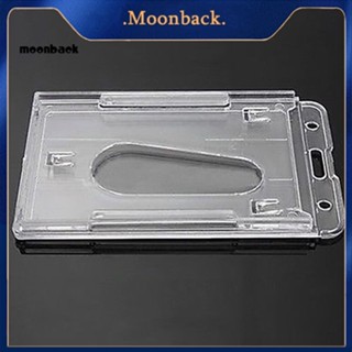 &lt;moonback&gt; ซองพลาสติกใส แบบสองด้าน แนวตั้ง สําหรับใส่บัตรประจําตัวประชาชน 10x6 ซม.