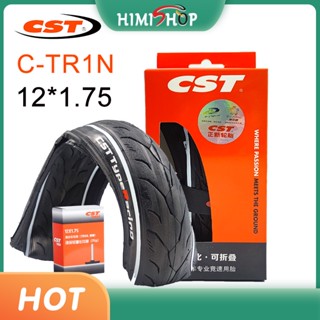 ยางล้อรถจักรยาน CST C-TR1N 12 นิ้ว 12x1.75 44-203 1 ชิ้น พร้อมท่อ 120TPI