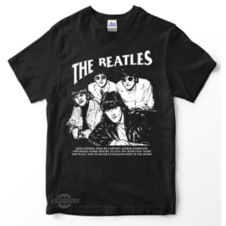 เสื้อยืดแขนสั้นเสื้อยืดพรีเมี่ยมเสื้อยืด พิมพ์ลาย the beatles 8th JOHN LENNON สไตล์วินเทจS-5XL