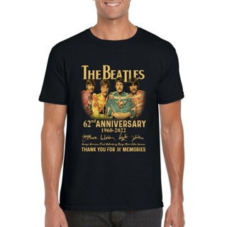 เสื้อยืดแขนสั้นเสื้อยืด พิมพ์ลายวงร็อค The Beatles 62Nd Anniversary ภาษาอังกฤษ สําหรับผู้ชาย และผู้หญิงS-5XL