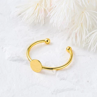 5ชิ้น โครงแหวน 18K ขนาด 20มม ไม่ลอกไม่ดำ ผิวแพ้ง่ายใส่ได้ อะไหล่ DIY ทำแหวน เครื่องประดับแฮนด์เมด