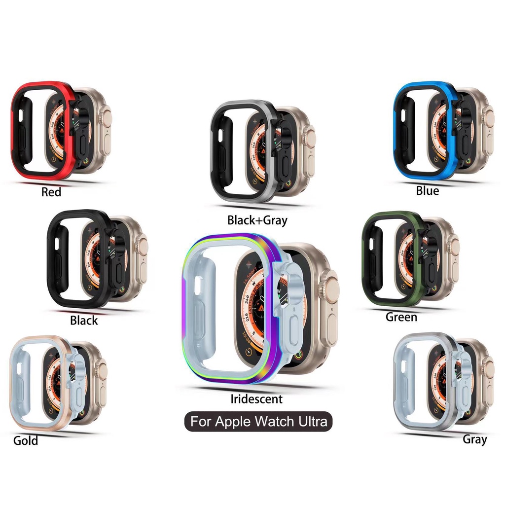 [พร้อมส่ง] เคสนาฬิกาข้อมือซิลิโคน อะลูมิเนียมอัลลอย สําหรับ Applewatch Ultra Apple s8 iwatch 41 มม. 44 มม. 45 มม.