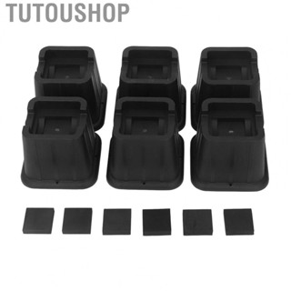 Tutoushop 6 Sets 3inch Furniture Risers Plastic Black Multifunction Risers For Desk Sofa