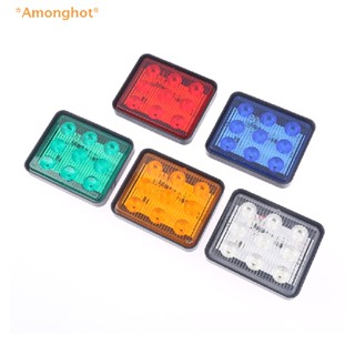 Amonghot&gt; ไฟกระพริบเตือน LED DC 12-80V 9SMD สําหรับรถยนต์ รถบรรทุก