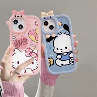 Hostr เคสโทรศัพท์มือถือซิลิโคน แบบนิ่ม ลาย Pochacco และ Hello Kitty สําหรับ Samsung A04 A04E A04S A13 A03 A03S A23 A22 A21S A12 A02S A11 A51 A30 A50 A30S A52 A20S M12 A32 4G A52 A52S