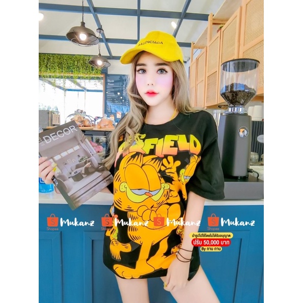 เสื้อยืดเจอร์ซีย์ baju viral เตรียมส่งมอบเสื้อยืดโอเวอร์ไซส์กราฟิกน่ารัก LW-W312