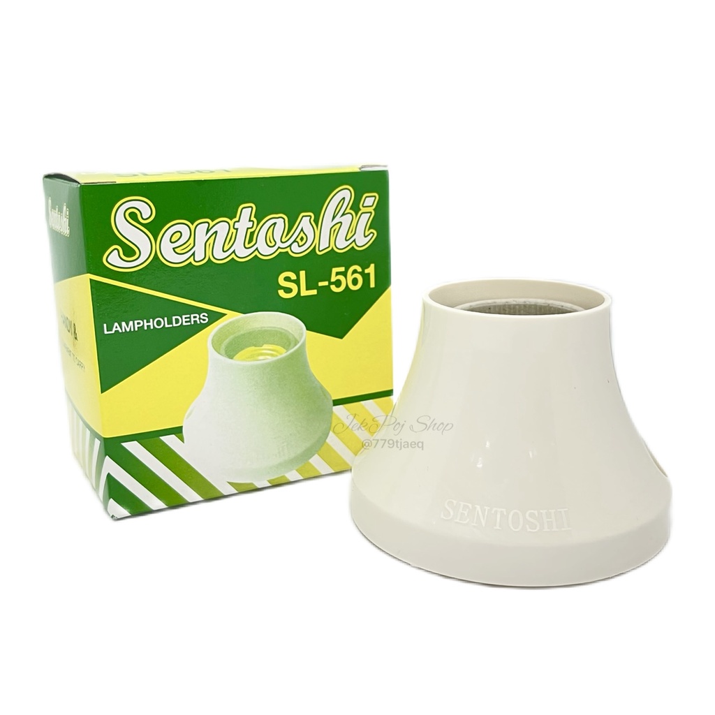 Sentoshi SL-561 ขั้วแป้น E27 ขั้วแป้นเกลียว ทรงเยอรมัน ขั้วหลอดไฟฐานใหญ่ ภายในกระเบื้องทนความร้อน