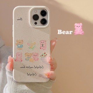 เคสซิลิโคนนิ่ม ลายหมีน่ารัก ย่อยสลายได้ สําหรับ iPhone 15 Pro Max 15 Plus 14Pro 14ProMax 11 12 13 Pro Max mini X XS Max XR 7 8 Plus SE