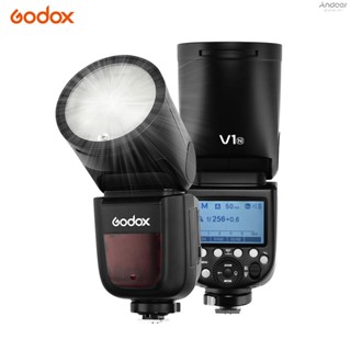 Godox V1N Professional Camera Flash Speedlite Speedlight Round Head Wireless 2.4G Fresnel Zoom Compatible with  D5300 D750 D850 D7100 Z7 Cameras Camcorder for Wedding Portrait