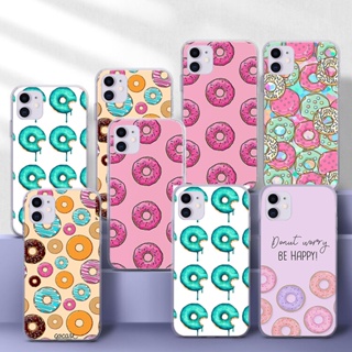 เคสโทรศัพท์มือถือแบบนิ่ม TPU ใส ลายโดนัท 50IH สําหรับ Samsung S7 Edge A9 M30S M21 M31 M51 Note 10 Lite Plus 20 Ultra 8 9