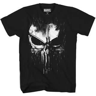 Marvel The Punisher Dirty Skull  Logo Adult T-Shirt_03