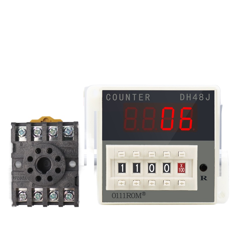 DH48J-8 Preset Electronic Trigger Counter HD จอแสดงผลดิจิตอลเคาน์เตอร์อิเล็กทรอนิกส์ 8 Pins ฟรีที่นั