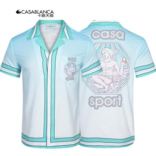 4630 เสื้อยืดแขนสั้น พิมพ์ลาย casablanca sport แฟชั่นสําหรับผู้ชาย