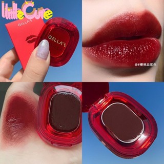 [Beauty] 【Gellas】ลิปกลอส เนื้อกํามะหยี่ เซ็กซี่ พร้อมแปรง 1 ชุด] [ลิปสติก กันน้ํา ไม่ติดแก้ว)] [เครื่องสําอางแต่งหน้า]