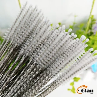 Glanxuan แปรงล้างหลอดดูด จุกนม ขนไนล่อน ไม่ทำให้เป็นรอย Stainless steel soft straw straw brush