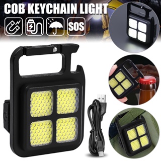 ไฟฉาย LED COB ขนาดเล็ก แบบพกพา อเนกประสงค์ ชาร์จ USB ไฟฉายฉุกเฉิน สว่าง