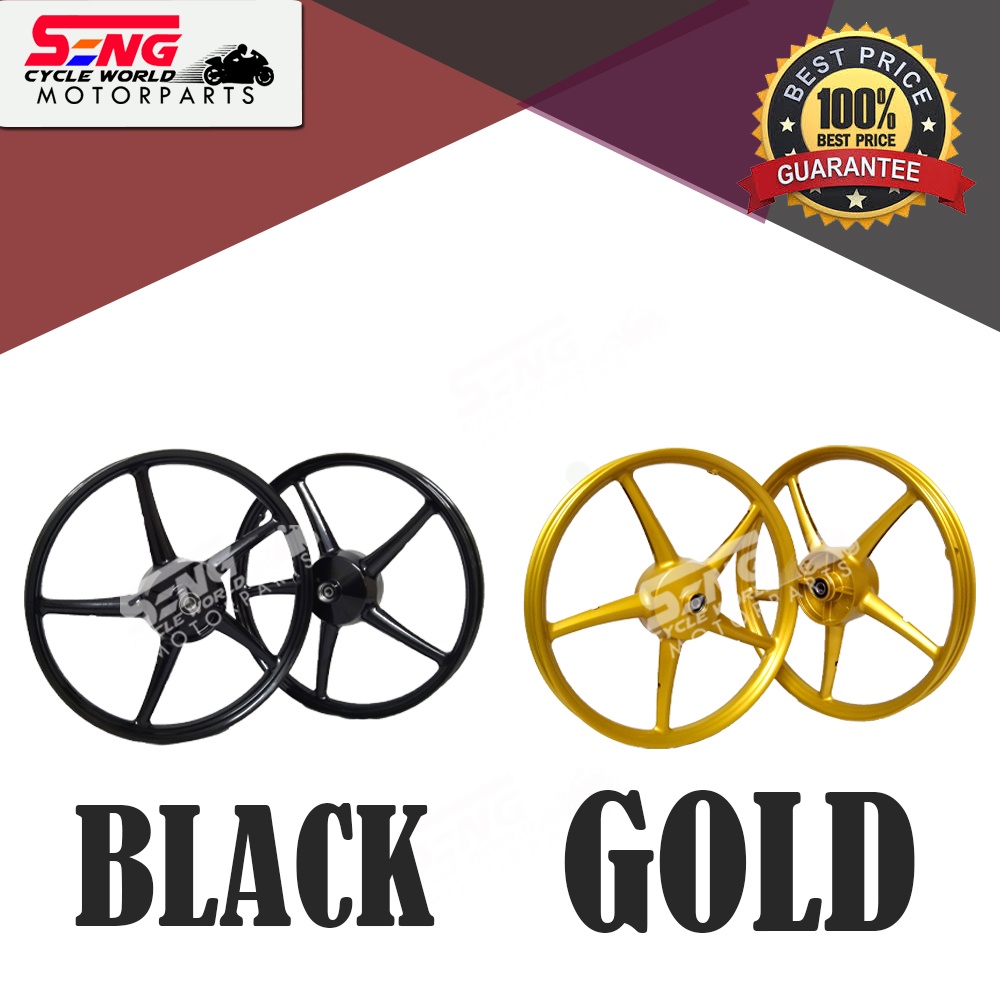 MODENAS KRISS 1 / MR1 SPORT RIM SET-SP522-สีดํา / ทอง