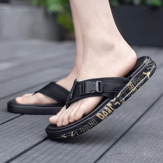 พร้อมส่ง รองเท้าแตะผู้ชายหูคีบ พื้นหนากันลื่น ใส่สบาย น้ำหนักเบา งานทน ไม่พังง่าย