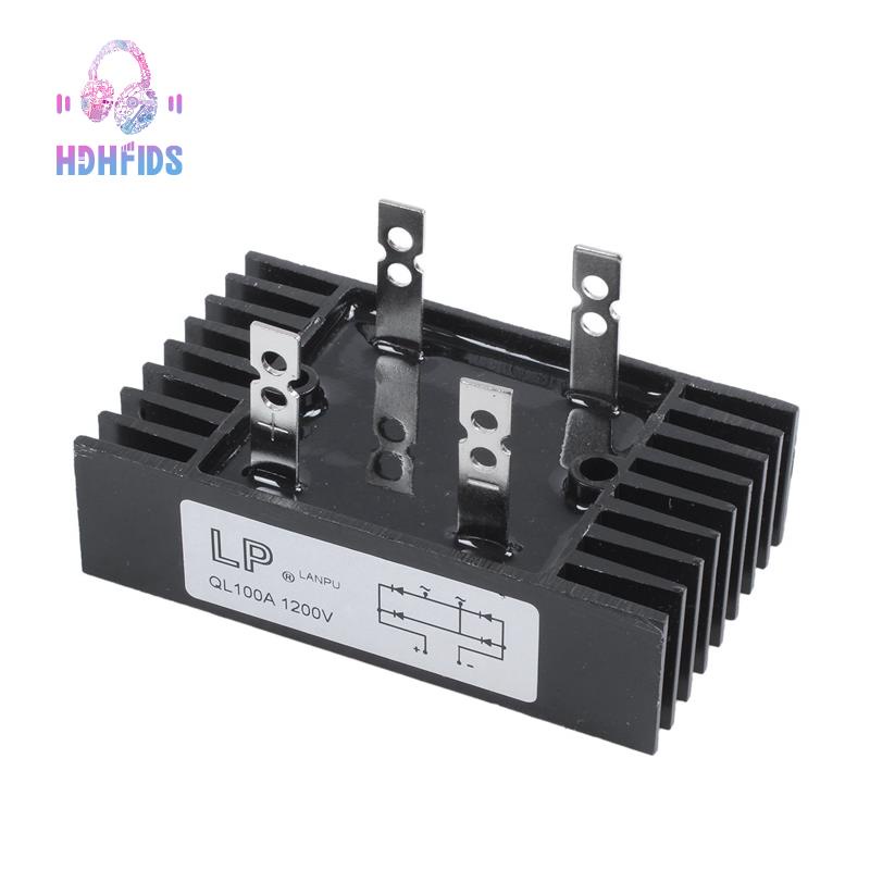 100Amp 1200Volts 4 Pins 1 เฟสไดโอดสะพาน Rectifier QL100 ประเภท