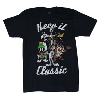 NEXขายดี เสื้อยืดลําลอง แขนสั้น พิมพ์ลายวงคลาสสิก S Looney Tune - Distressed Keep It Classic เข้ากับทุกการแต่งกาย สําหร