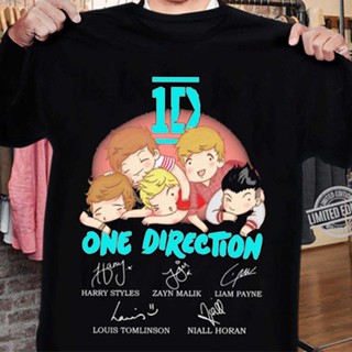 เสื้อเชิ้ตคอกลม ผ้าฝ้าย พิมพ์ลาย 1 มิติ One Direction Chibi สําหรับผู้ชาย และผู้หญิง