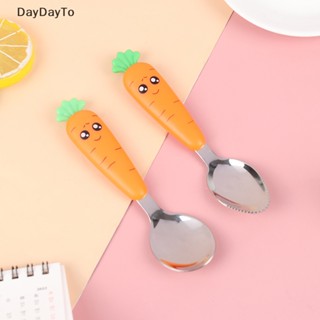 Daydayto ช้อนส้อมสเตนเลส ลายการ์ตูน สําหรับเด็ก 1 ชิ้น