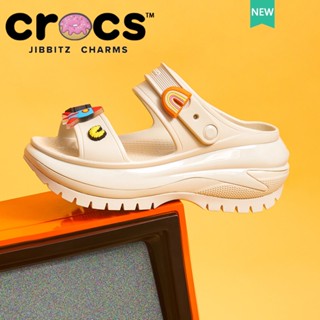 crocs แท้ Crocs Mega Crush Sandal รองเท้าแตะรัดส้นผู้หญิง สีกระดูก สําหรับผู้หญิง ปี 2023|207989