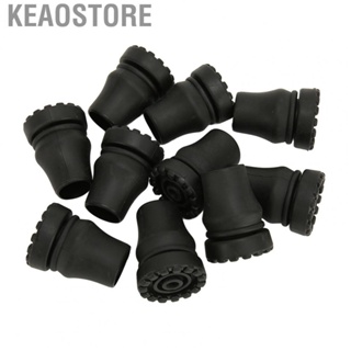 Keaostore Crutch Tips  22mm ID Crutch Feet Cap PVC Soft with Metal Gasket for Toilet Chair