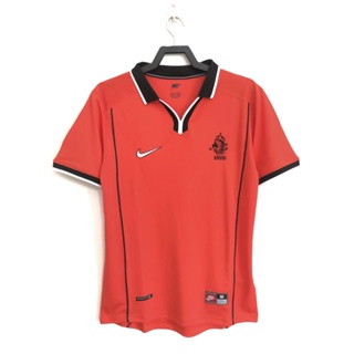 เสื้อกีฬาแขนสั้น ลายทีมชาติฟุตบอล Holland Home 1998 แนวเรโทร แห้งเร็ว สําหรับผู้ชาย ไซซ์ S - XXL