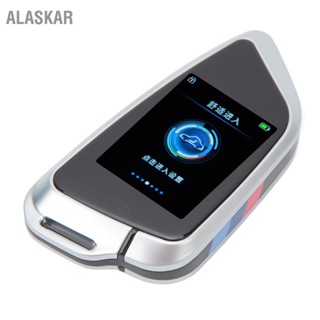 ALASKAR กุญแจรถระยะไกลอัจฉริยะหน้าจอ LCD Anti Lost Bluetooth 5.0 Keyless Entry ล็อคอัตโนมัติ Key Fob สำหรับ One Click Start Car