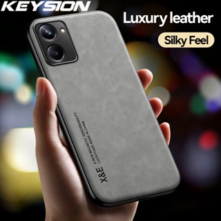 Keysion เคสโทรศัพท์หนัง ซิลิโคน PC กันกระแทก ปิดด้านหลัง หรูหรา สําหรับ Realme 10 4G 10 Pro+ 10T 9i 5G 10 Pro 5G