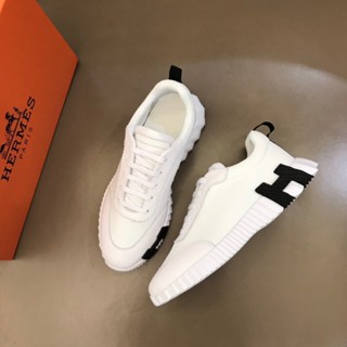 Hermes ใหม่ พร้อมส่ง รองเท้าผ้าใบลําลอง ระบายอากาศ สําหรับผู้ชาย