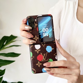 ใหม่ เคสโทรศัพท์มือถือหนัง PU ฝาพับ หรูหรา แฟชั่น สําหรับ OPPO Find N2 Find N2Flip