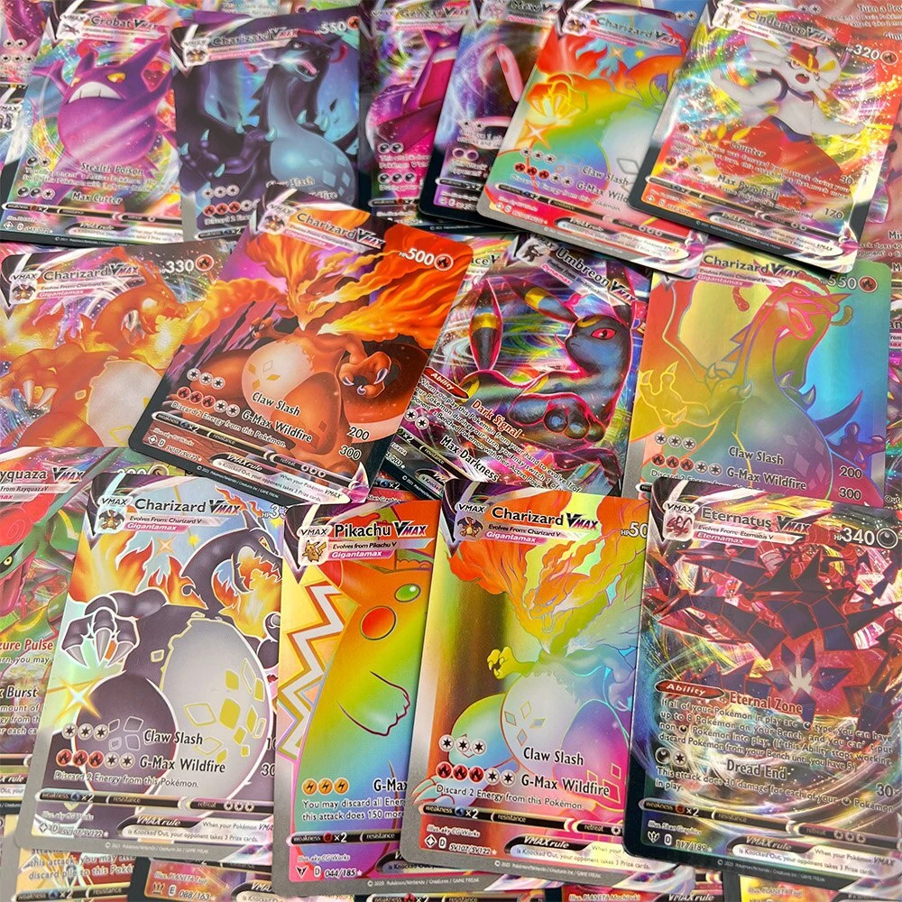 Rare Pikachu & Charizard VMAX การ์ดโปเกมอนภาษาอังกฤษ,สะสมของขวัญการ์ดเกมสําหรับวันเกิดคริสต์มาส - เหมาะสําหรับแฟนเด็กผู้ชายเด็กผู้หญิง thumbnail 4