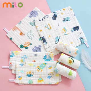 MILO ผ้าขนหนูสี่เหลี่ยมผ้าฝ้ายแท้ 6 ชั้น Cotton Baby Square Towel ผ้าเช็ดหน้า ผ้าก็อซ