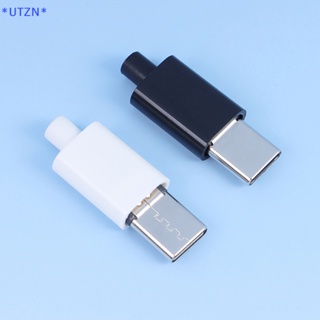 Utzn&gt; ใหม่ ปลั๊กเชื่อมต่อ Type-C Mirco USB 3.1 กระแสไฟสูง ชาร์จเร็ว ตัวผู้ 2 ชุด