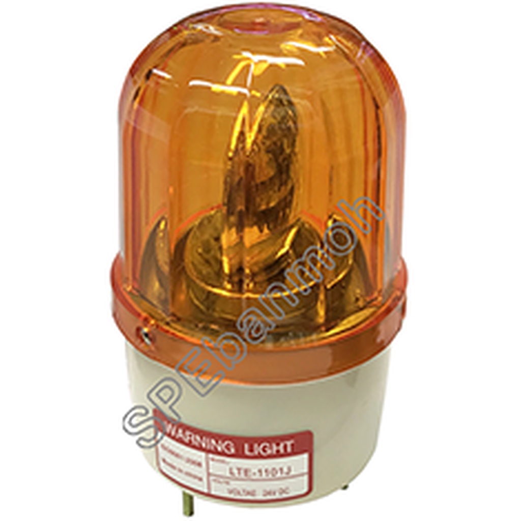LTE-1101J-04 ไฟหมุน (Rotary light) 4" แบบมีเสียง+ไฟหมุน (Rotate+Sound) 220V สีเหลือง