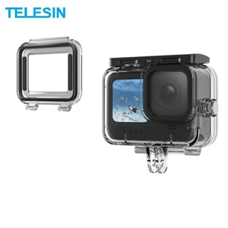 Telesin เคสกระจกนิรภัย ป้องกันหมอก กันน้ํา สีดํา สําหรับ GoPro Hero 9 10 11