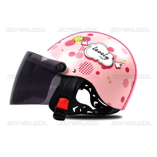 ถุงมือขับรถ หมวกกันน็อคครึ่งใบ V-TECH Helmet รุ่น LOVELY (สำหรับผู้ใหญ่)