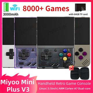 （จัดส่ง24ชม）Miyoo Mini Plus V3 เกมคอนโซลวิดีโอเกม หน้าจอ HD IPS IPS นิ้ว WiFi 3000mAh ระบบ Linux แบบพกพา