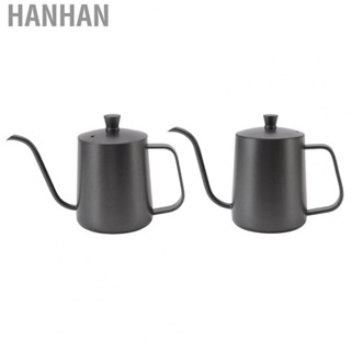 Hanhan Long Narrow Coffee Kettle Easy To Clean Portable Stainless Steel Black Internal Brushed Finish Hanging Ear Coffee Kettle S