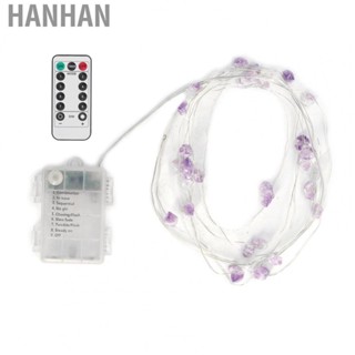 Hanhan Amethyst Light String 3 m 30 Lights Amethyst Lamp String Bright Light for Patios