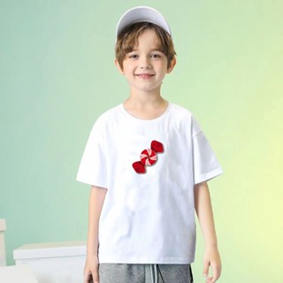 Kids Candy T-shirt เสื้อยืดเด็กผู้หญิงเด็กผู้ชาย ลายลูกอม  ลายสกรีนน่ารักๆ 100%Cotton พร้อมส่ง