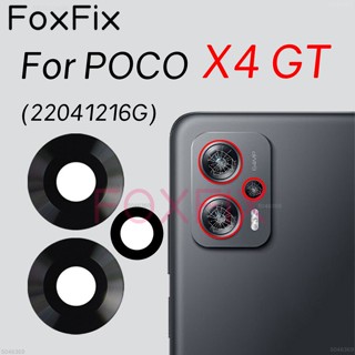 เลนส์กระจกกล้องด้านหลัง แบบเปลี่ยน พร้อมสติกเกอร์กาว สําหรับ Xiaomi POCO X4 GT 5G 22041216G