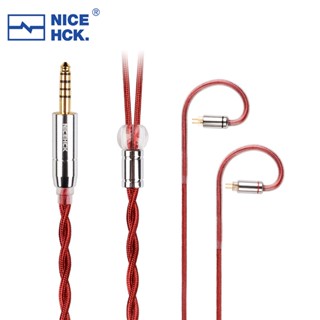 Nicehck RedAg 4N สายเคเบิลหูฟังโคแอกเชียล HiFi 3.5 2.5 4.4 มม. MMCX QDC 0.78 2Pin สีเงิน สําหรับ HOLA Zero KATO Aria Cadenza EDX