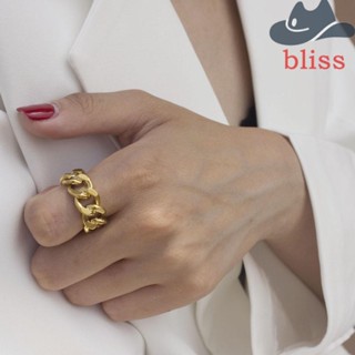 Bliss แหวนนิ้วหัวแม่มือ ทรงเรขาคณิต สไตล์วินเทจโบราณ เครื่องประดับแฟชั่น