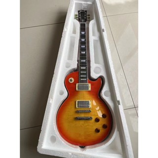 กีตาร์ไฟฟ้า Gibson Les Paul Standard ปรับแต่งเปลวไฟ สีเมเปิ้ล พร้อมส่ง