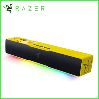 Razer Pokemon Pikachu ลําโพงบลูทูธเอฟเฟคไฟ RGB พร้อมเบสหนักสเตอริโอ Usb สําหรับพีซี โทรศัพท์มือถือ เดสก์ท็อป คอมพิวเตอร์ เครื่องเสียง